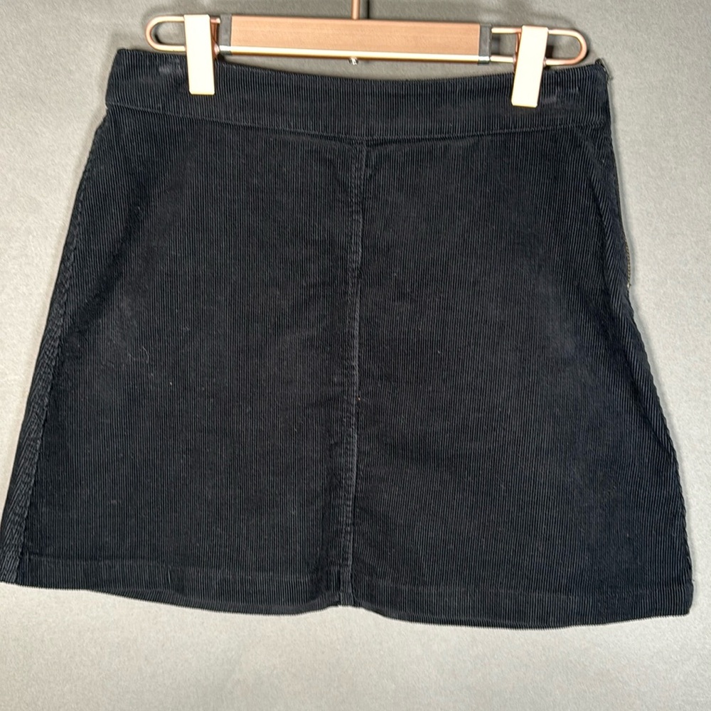 Wilfred Free by Aritzia, black corduroy mini skirt, size 0, from Netflix series